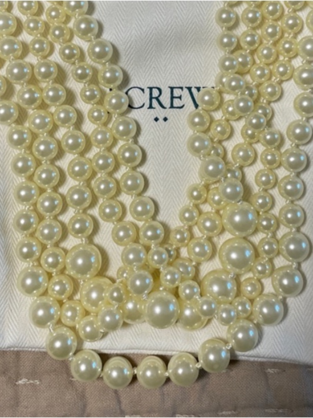 J. CREW • Elegant Cream Pearl Multi-Strand Necklace • A Closet MUST HAVE! - Picture 9 of 11